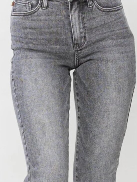 Judy Blue Denim - Judy Blue High Waisted Slim Fit Gray Stone Wash Jeans SZ 13/31